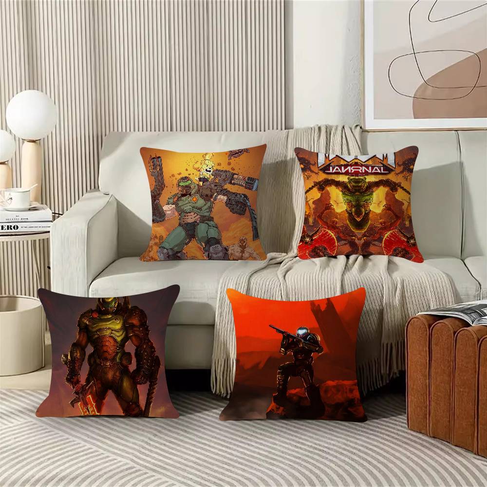pc Game ADOOMEternal Cushion Cover Inches Farmhouse Decor Home Throw Pillow Covers For Couch Decorations