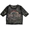 Womens/Ladies Dark Side Of The Moon Seal Mesh Crop Top