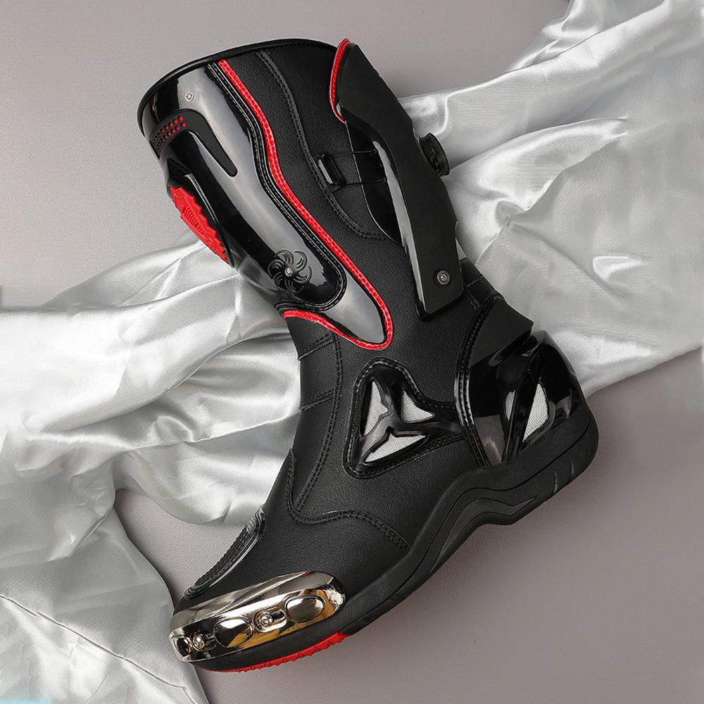 Ботинки для мотоциклистов Мужские дышащие ботинки для езды на мотоцикле на 4 сезона Ботинки для езды Укрепляют устойчивость Моторные лодки Повседневные
