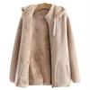 Thicken Winter Sweatshirts Hoodies Jacket Women Polar Fleece Coats Zipper Up Casual Middle Age Warm Overcoat