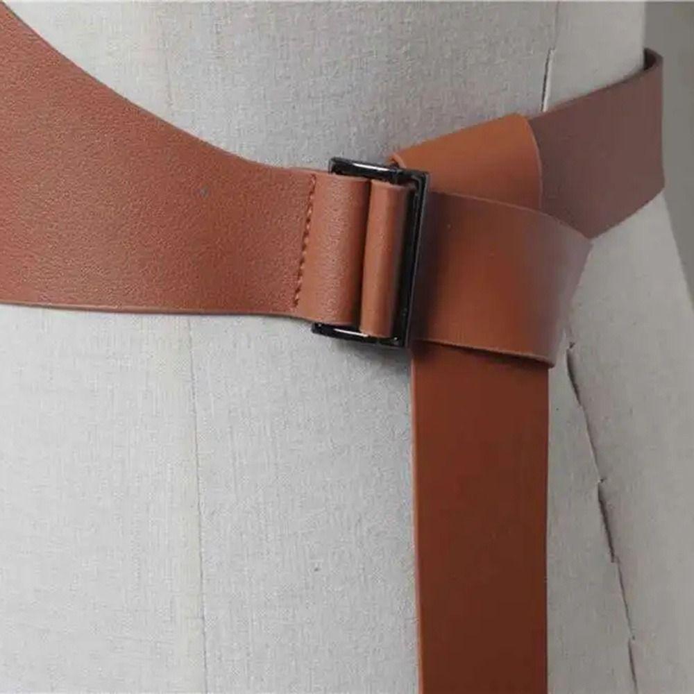 Punk Women Waist Harness PU Leather Body Suspender Cool One-shoulder Strap Belt  Skirt