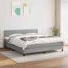 3139913 vidaXL Divan Bed with Mattress Light Grey 180x200cm Fabric