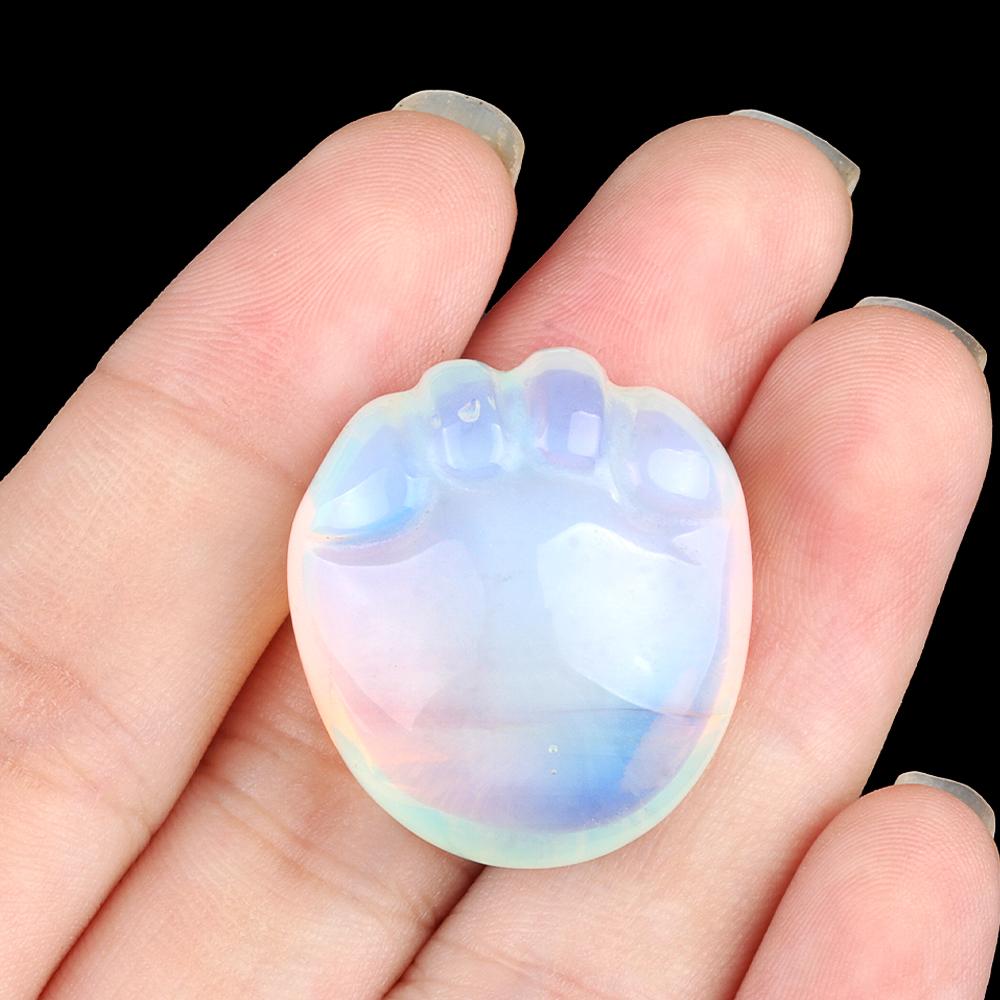 Lovely Ornaments Natural Stone Little Girl's Foot Decorative Ornament Lucky Gift Spiritual Jewelry Size 25x23mm