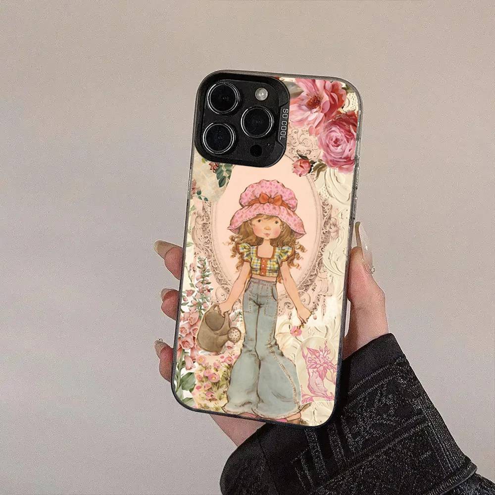 Сара Кей Девочки Милый Матовый Чехол Для Телефона Для IPhone 17 16 15 14 Plus 13 12 11 Pro Max X Xs XR Серебристый Жесткий Чехол