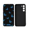 Beauty Blue Butterfly For Samsung Galaxy S25 S24 S23 Ultra S22 S21 Plus S20 Black Soft Silicone Protective Case