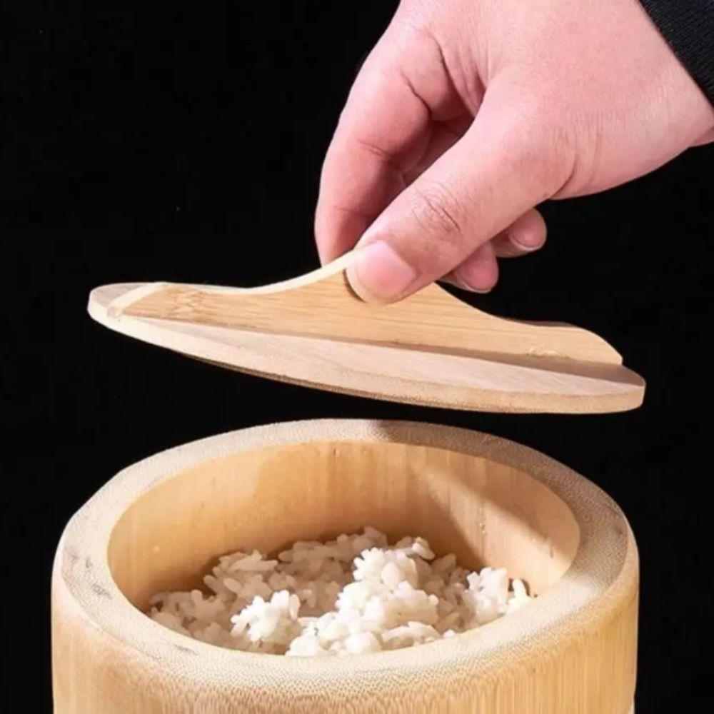 Reusable Bamboo Cooking Pot Natural Steaming Rice Container Bamboo Steamer Rice Bucket Commercial