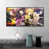 Японский аниме-плакат «Убийца демонов», фреска с украшением персонажей, современное украшение стены детской комнаты