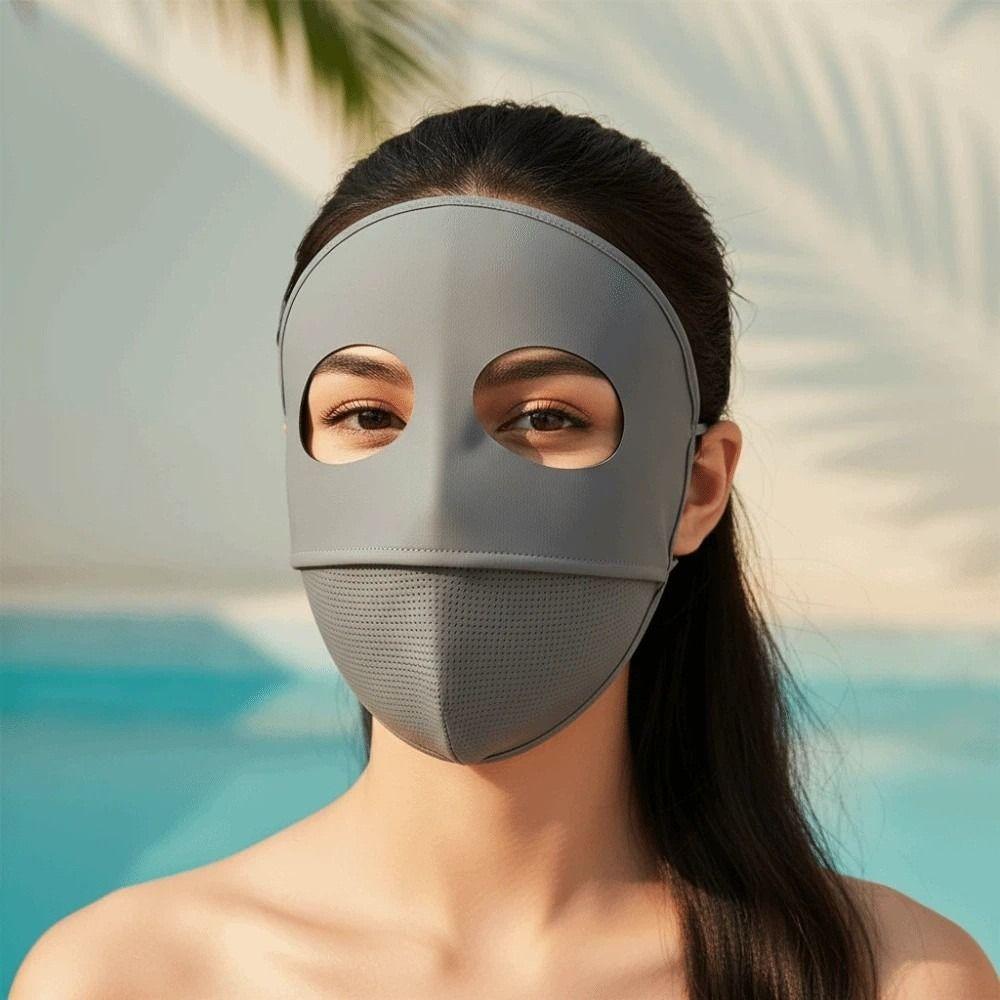 Traceless Ice Silk Face Clothing Polyester UV Protection Mask Comfortable Sunscreen Mask Outdoor