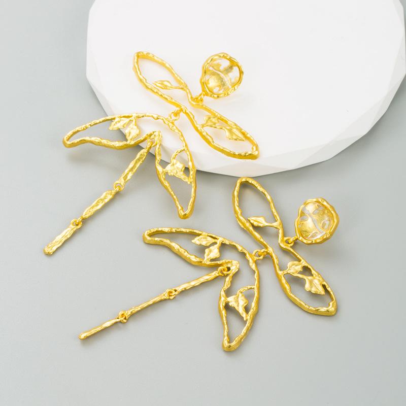 Женские серьги-гвоздики, винтажные роскошные маленькие серьги с кисточками в виде стрекозы высокого качества