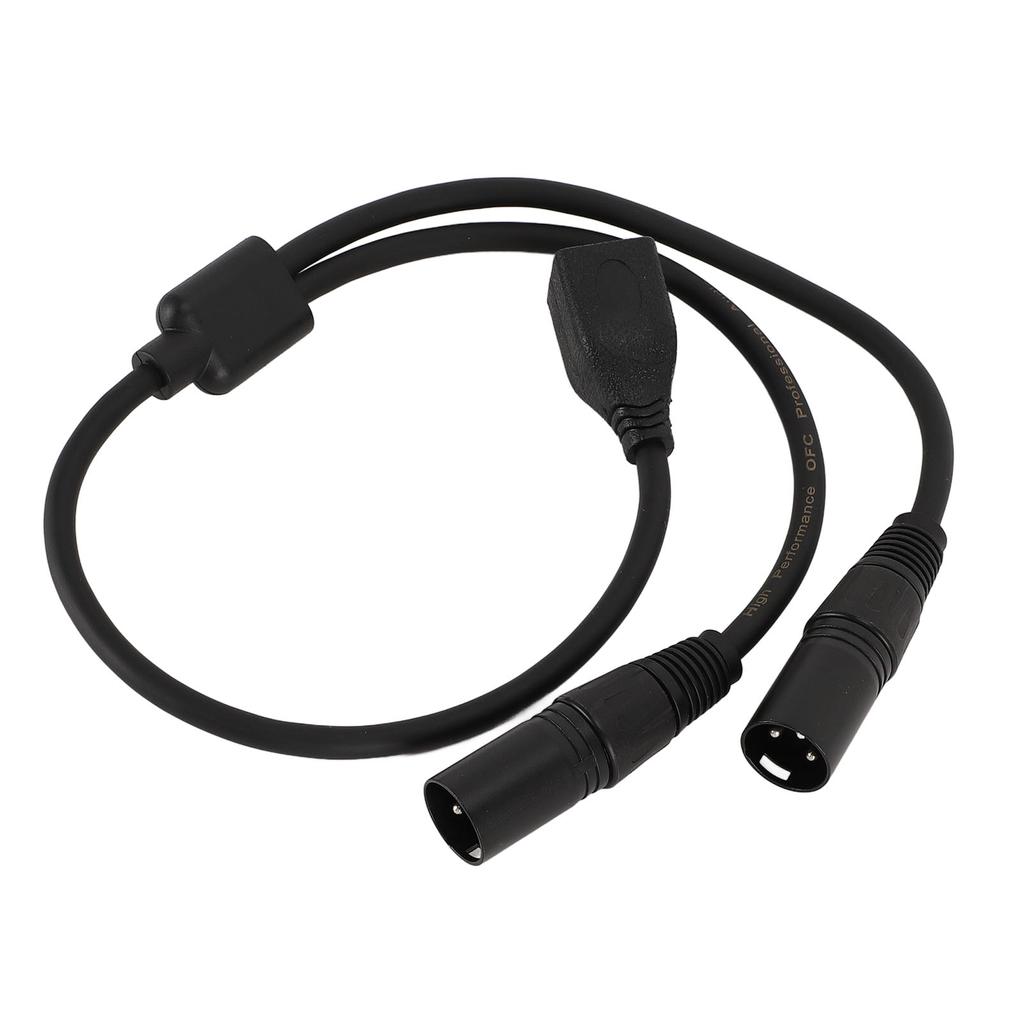 Dual XLR 3Pin Male To RJ45 Female Adapter Cable XLR To RJ45 Y Splitter Cable for DMX CON Controller