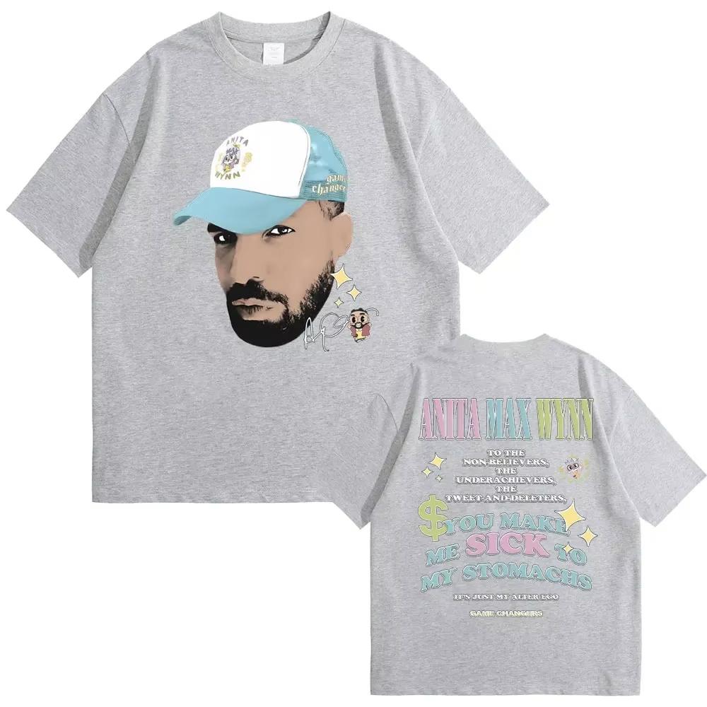 2026 new Rapper Drake Anita Max Wynn Funny Meme Print Tshirt Casual Loose T Shirts Unisex WoUnisex Hip Hop Fashion Trend Tshirt