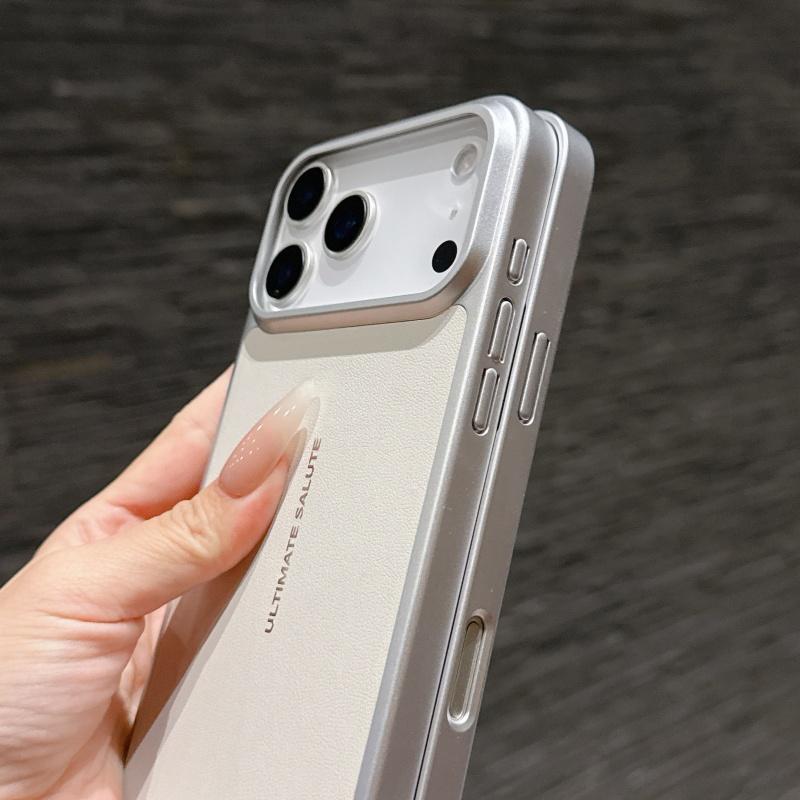 Простой Люкс Оригинальный Магнитный Зарядный Чехол Для IPhone 17 Pro Max Air 16 15 Текстура Полу-упаковка Глянцевое Ребро Ударопрочный Жесткий Чехол