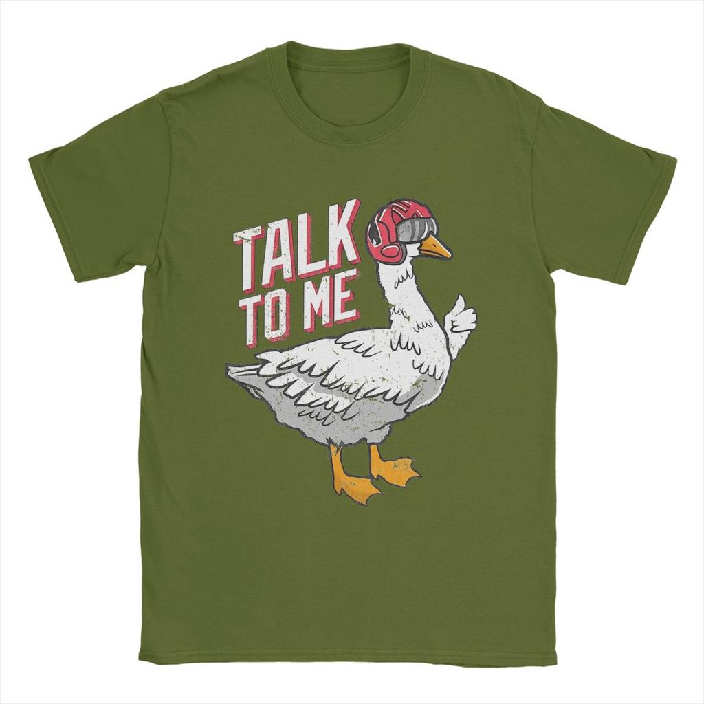 Футболки Talk To Me Goose для мужчин, винтажная хлопковая футболка с круглым вырезом и коротким рукавом, футболки 4XL 5XL, одежда