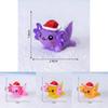 Colorful Resin Craft Christmas Hexagonal Dragon Snow Globe Miniature Cartoon Decoration