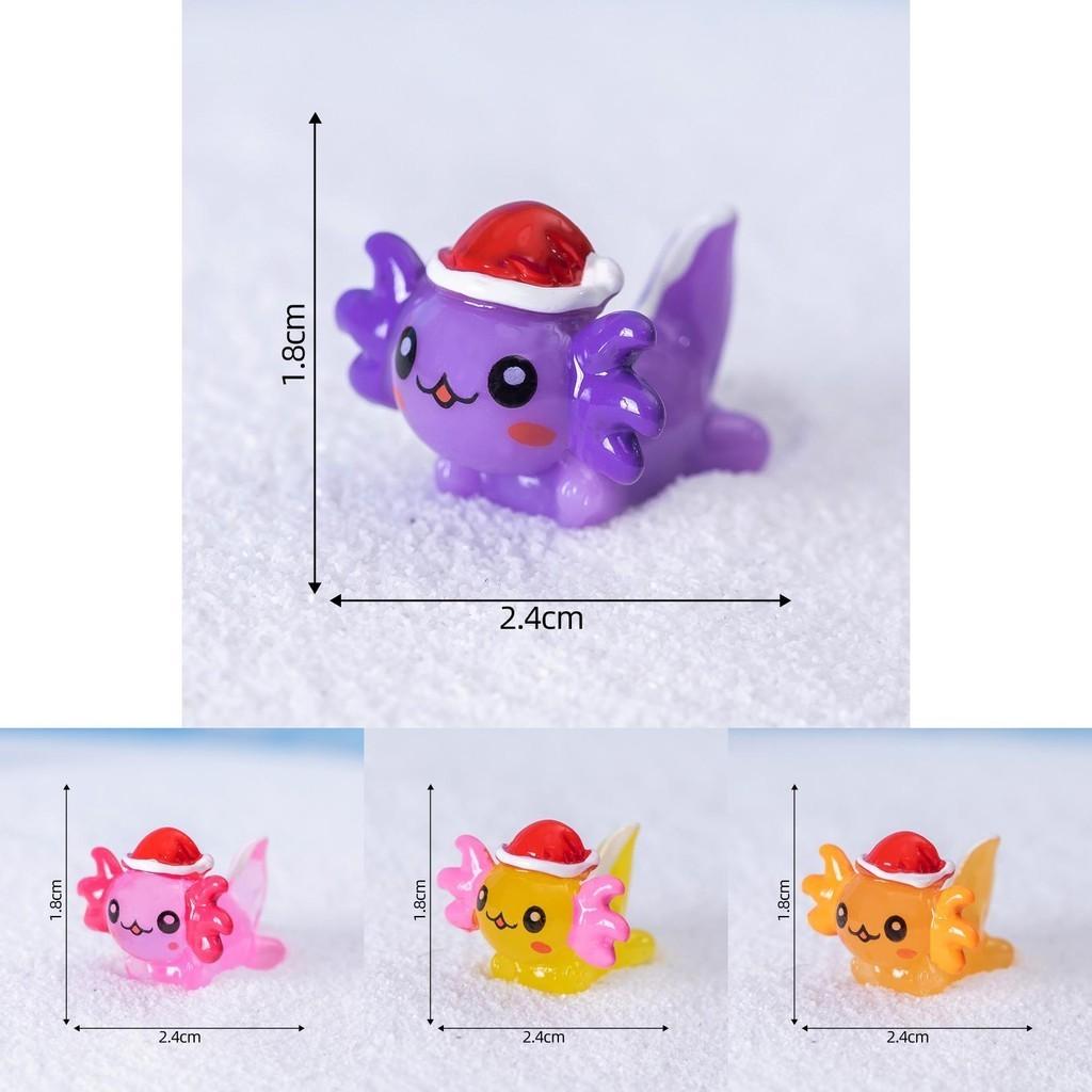 Colorful Resin Craft Christmas Hexagonal Dragon Snow Globe Miniature Cartoon Decoration