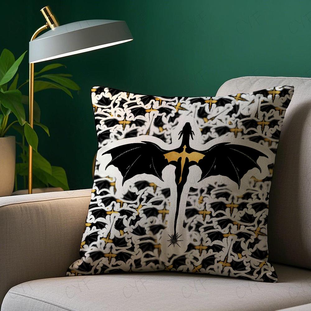 F-Четвертый W-Wing Дракон Наволочка Наволочка Клещестойкая Подушка Невидимая молния Шелковистый короткий плюш Чехол для диванной подушки