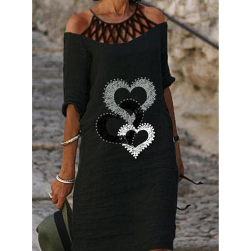 JPNTKY Женская мода лето весна короткие рукава V-образный вырез повседневные платья