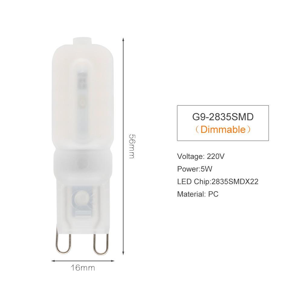 5 шт. мини G9 светодиодный 3 Вт 5 Вт 2835 SMD лампада кукурузная лампочка 220 В 240 В 14 22 SMD светодиодная лампа с регулируемой яркостью, люстра, замена галогенной лампы