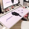 Фиолетовый Розовый Черный Кот Милый Коврик для Мыши Большой Кавайный Коврик для Стола Большой Компьютерный Игровой XXL Нескользящий Клавиатура Офис Дом Аксессуары