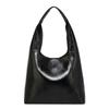 2025 New Korean Minimalist Lazy Style Tote Bag Feeling Fashionable Oil Wax Leather Large-capacity Portable Shoulder Bag