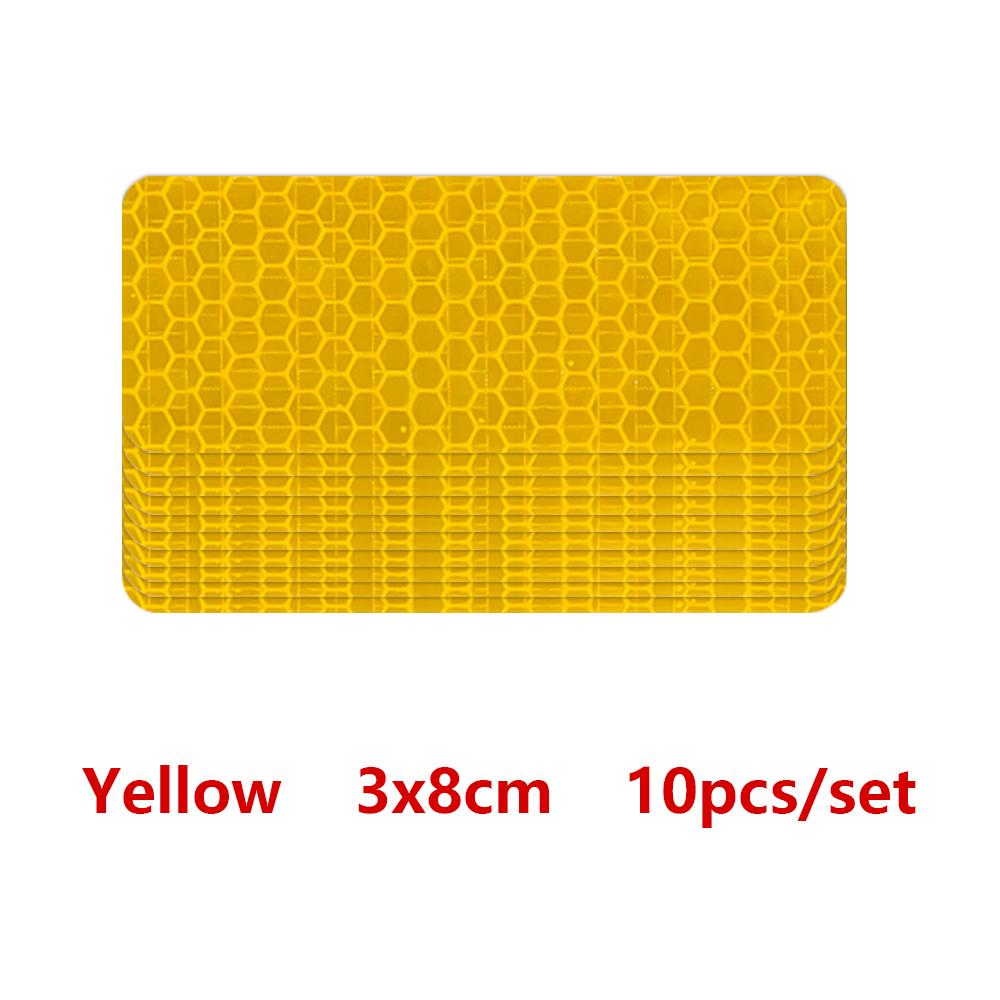 10 шт. светоотражающие наклейки на бампер автомобиля, предупреждающая полоса для безопасного вождения в ночное время, надежная светоотражающая наклейка, наклейки для велосипеда, светоотражатель