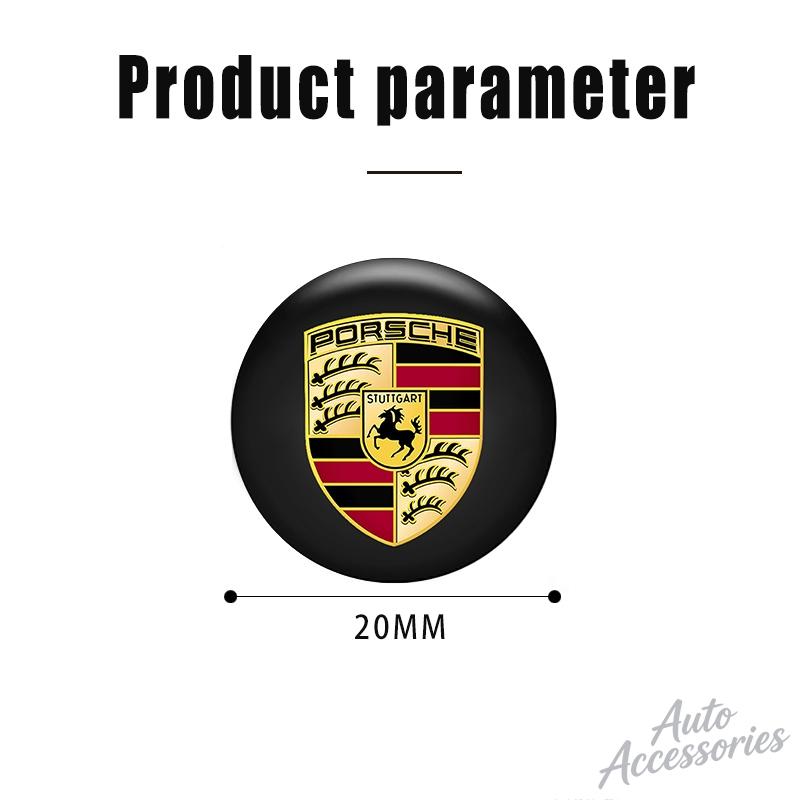 AAX1 4pcs 20mm Car Door Keyhole Lock Protection Sticker Accessories For Porsche Panamera Cayenne 911 718 Macan Carrera-GT 944 Sticker