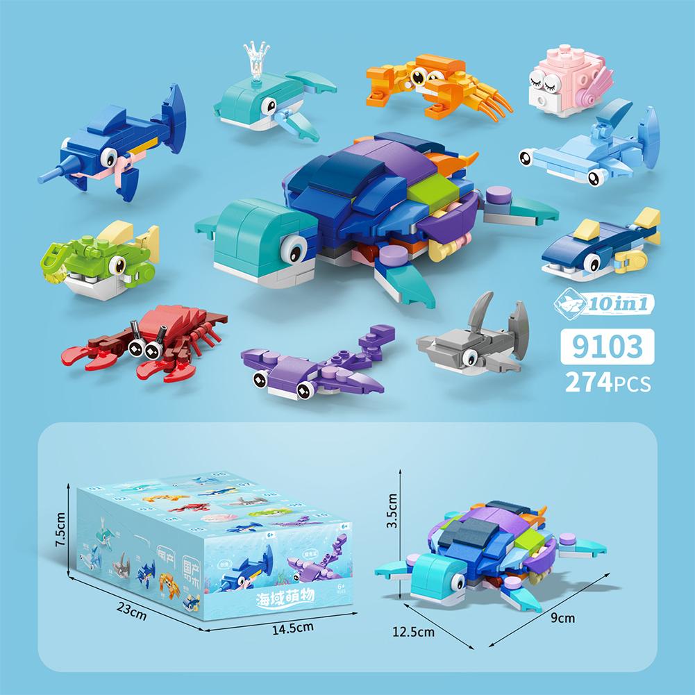 10 Pack Fun Bird Building Blocks Sets DIY Assemble 3D Animal Model Micro Bricks Toys Early Educational Learning Toys Gifts For Kids