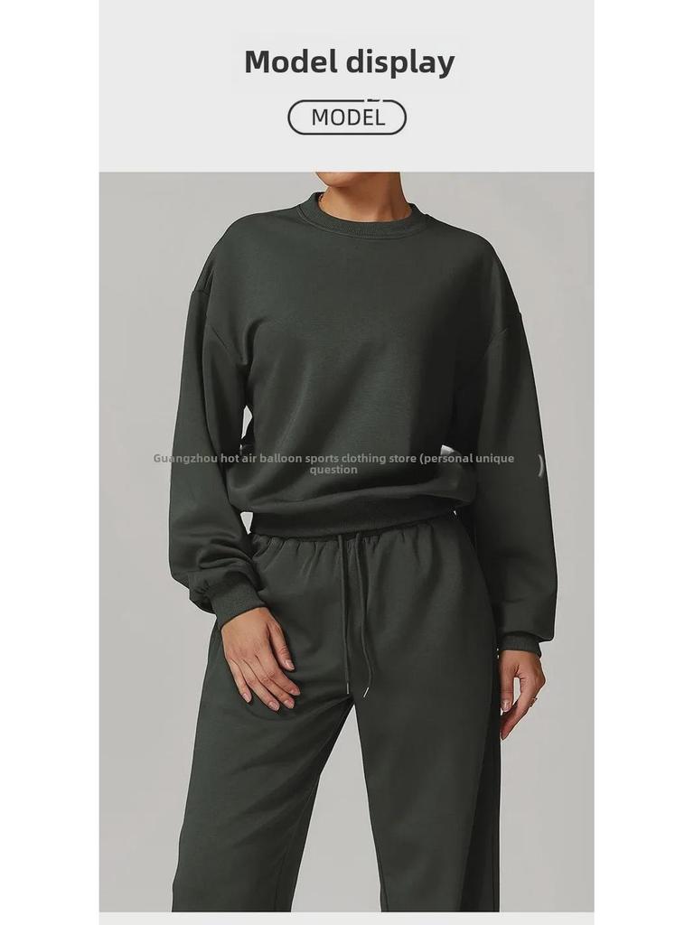 Alo Yoga Женская повседневная толстовка с круглым вырезом и длинным рукавом