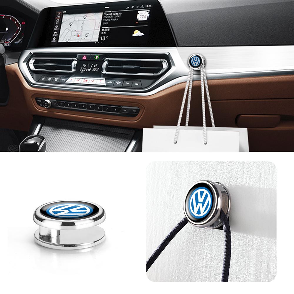 LMN1 1pc/2pcs Self Adhesive Car small Hook Multifunctional metal Hooks Stickers For VW golf 4 5 7 8 touran vt4 passat Car Accessories