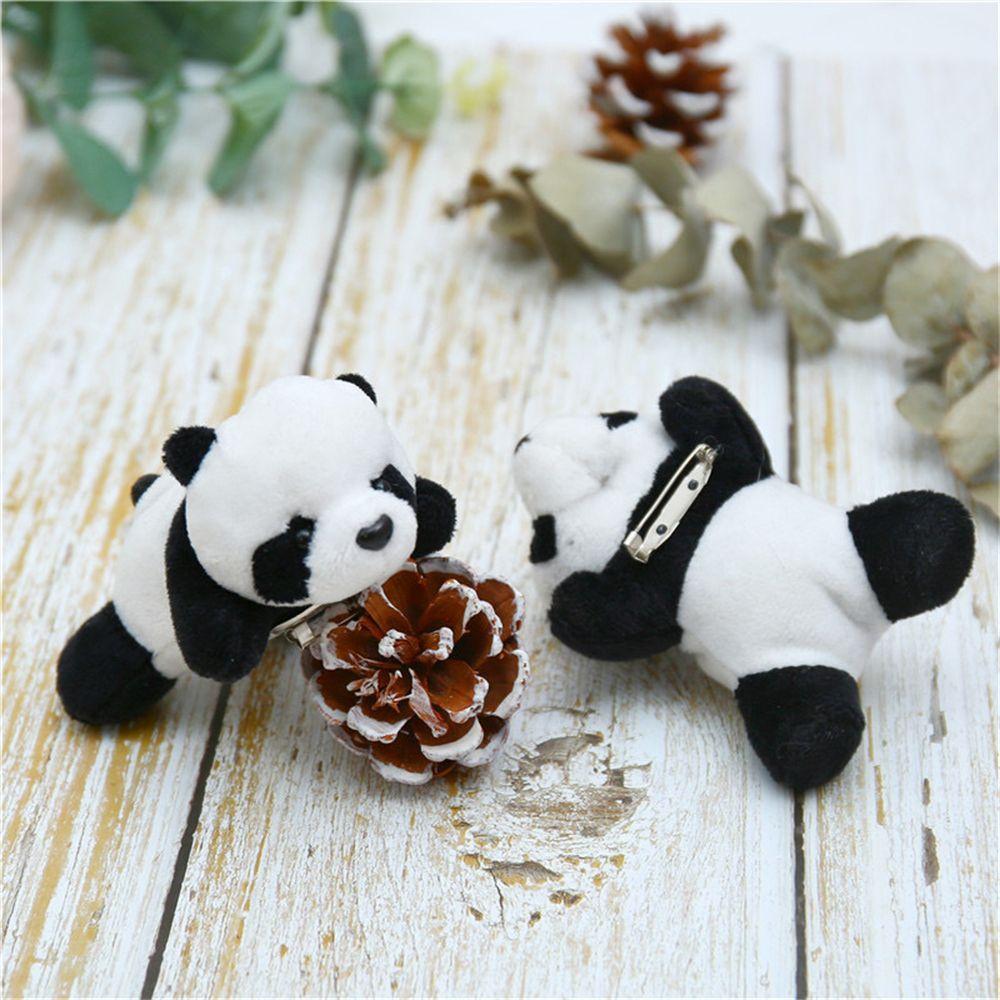 Girls Jewelry Cloth Accessories Cute Cartoon Plush Toy Lapel Pin Pins Animal Badge Panda Brooch