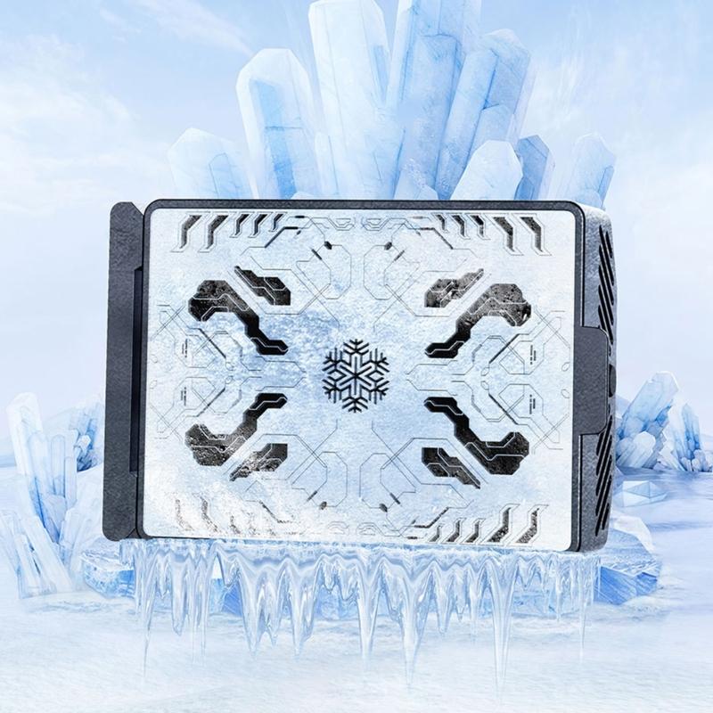 Camera Cooling Fan Spring Telescopic Mounting Adjustable Intelligent Cooling Fan with USB C Charging Port LED Light