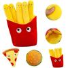Adorable And Comfortably Plush Cute French Fries Stuffed Toy And Pizza Cushion