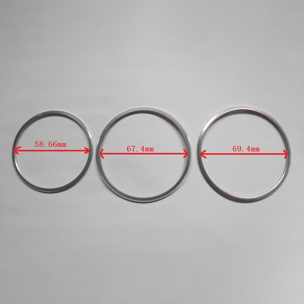 New Easy to Install Paste Version Exhaust port AC Ring Fittings 3pcs Car Decoration Sticker Outlet