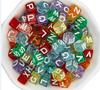 100pcs/lot Mixed Letters A-Z Acrylic Square Beads Numbers Heart Alphabet Loose Beads For DIY HandCraft Charm Bracelet Wholesale