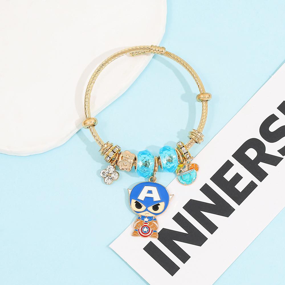 Ручная цепь Капитана Америки Подвеска из сплава Ювелирное изделие Для мужчин и женщин Идея подарка