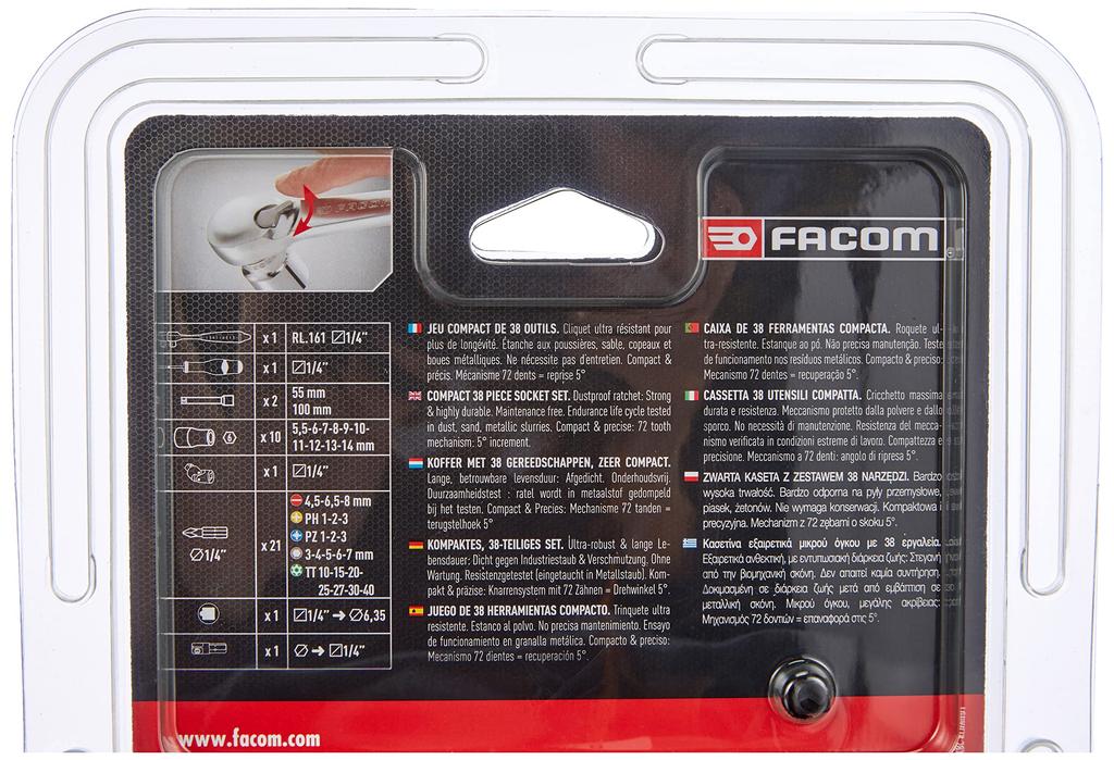 Facom 6Pt Nano 1/4" Box/Metric.