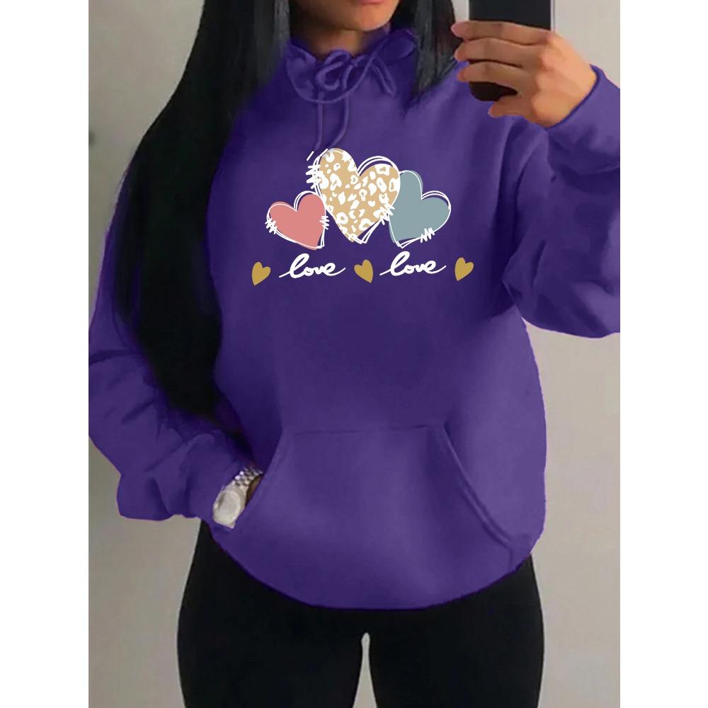 Розовый леопардовый принт сердце комбинированная печать женское худи свободное хип-хоп худи повседневная флисовая спортивная одежда Y2K худи