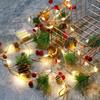 Christmas Decoration Lights Pinecones Red Fruit LED Copper Wire Lights Christmas Rattan String Lights