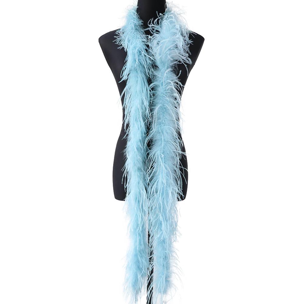 1Ply Ostrich Feather Boa 13-15CM Long Feathers Trims for Crafts Party Dress Sewing Decoration Plumas Ribbon 2 Meters Multicolor