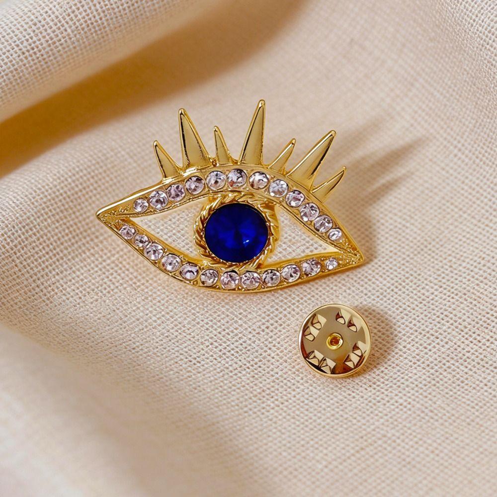 Кристальный кулон Брошь-булавка Дьявольский глаз Декорация Броши с глазом из страз Зажим для банкетной одежды Вечеринка