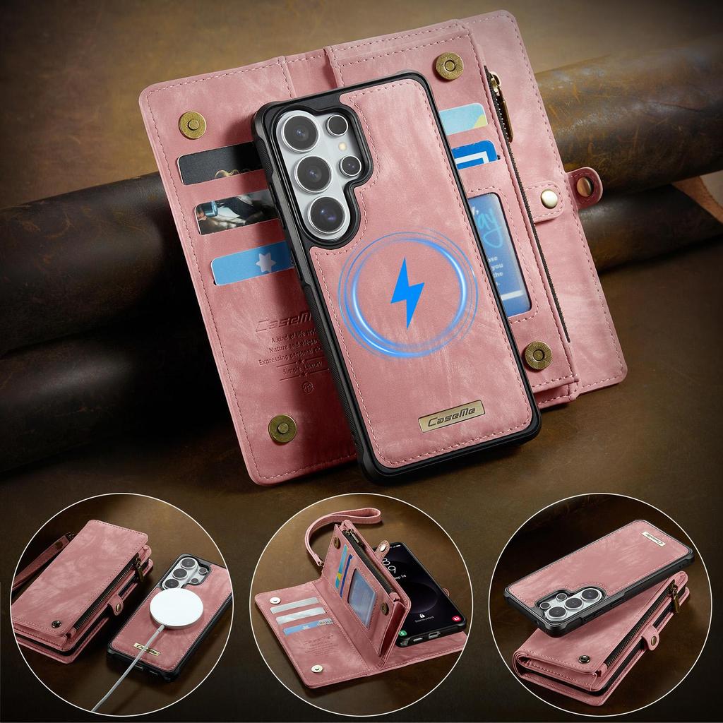S26 S26Plus S26Ultra, Caseme-008 Многофункциональный Съемный Магнитный Кошелек-Чехол с Отделением для Карт для Samsung Galaxy S26 S26 Plus S26 Ultra