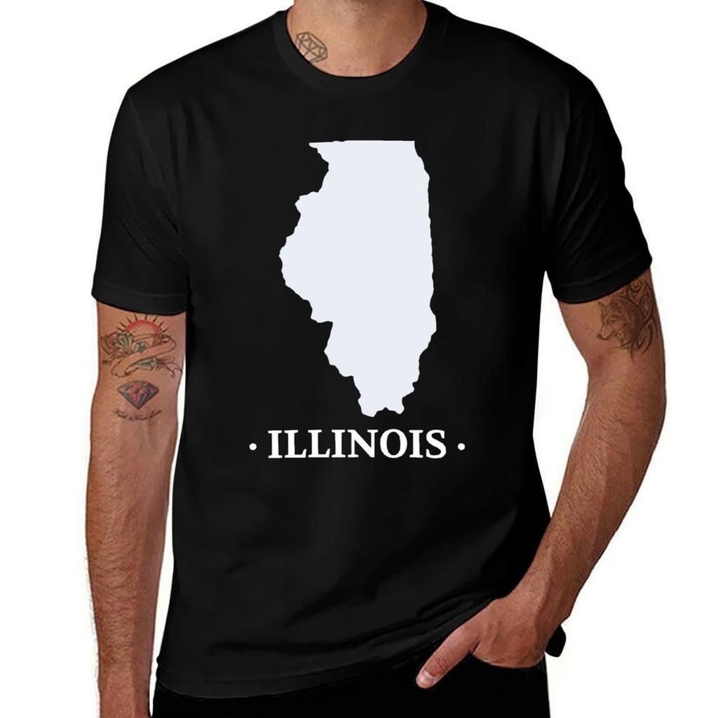 Home to Illinois T-Shirt Urban Style Casual Short Sleeve Top