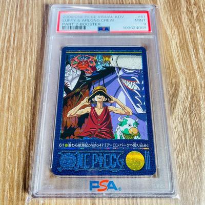 Used [PSA 9 / One Owner] Aaron Park Attack 61 Straw Hat Voyage Photo47 Pack Version Carddass Visual Adventure Part 2 2000 ONE PIECE MINT LUFFY