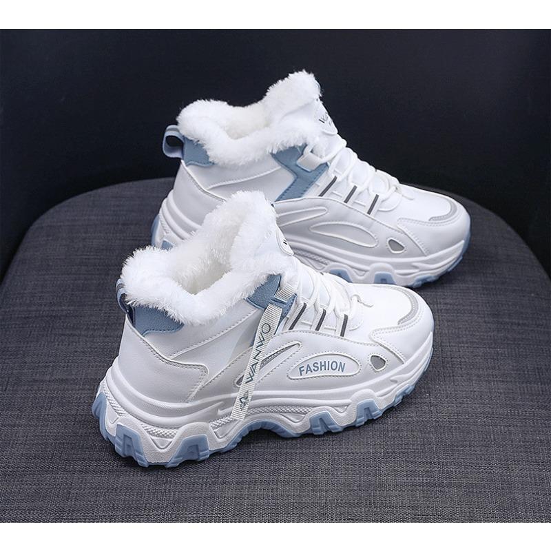 Осенне-зимние новые черные универсальные кожаные кроссовки для серфинга осенне-зимние бархатные высокие кеды на плоской подошве