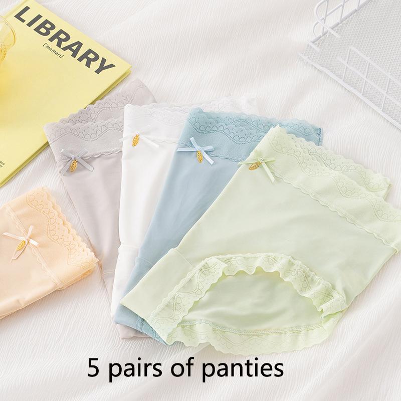Летние Нежные Бесшовные Женские Трусики Ледяной Шелк Средняя Посадка Средняя Длина Кремовый Летние Телесные Подростковые Трусики Бикини Бразилианы Хипстеры Для Сна Ретро