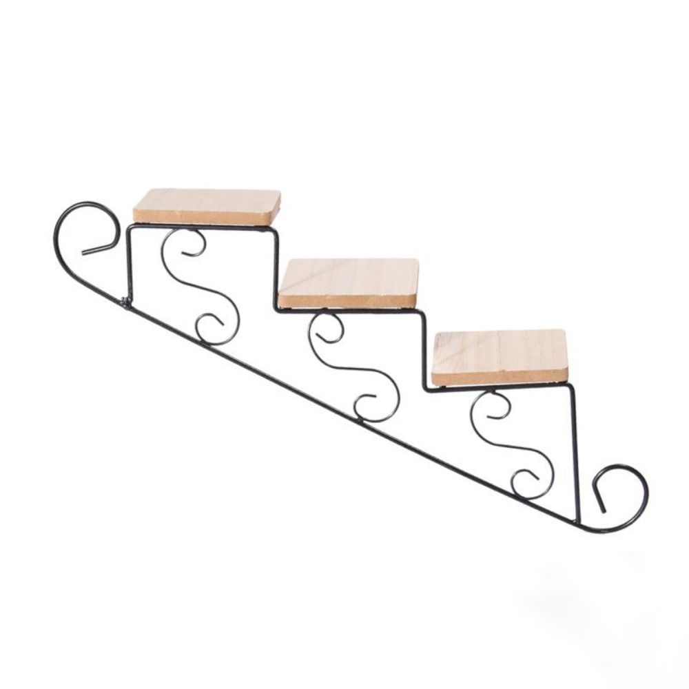 Staircase Shape Wall-mounted Flower Stand American Style Wall Hanging Flower Pot Store