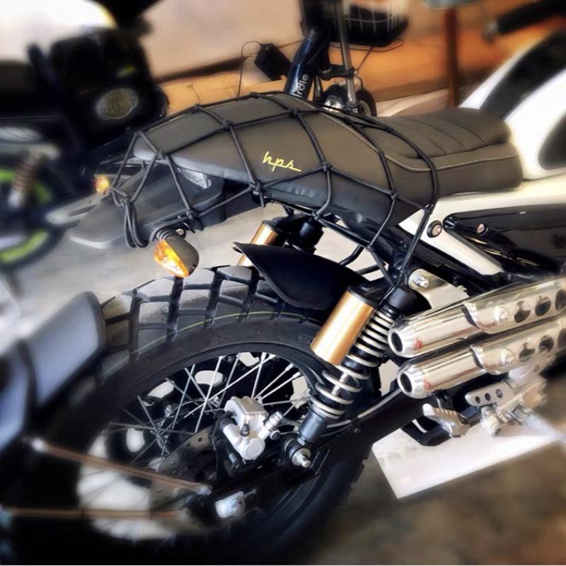 Universal Motorcycle Luggage Net Helmet Holder Mesh Storager Elastic 6 Hook Fuel Tank Net for ATV Bike Cargo Bungee