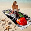 1Pc Creepy Christmas Creatures Beach Towel, Quick Dry, Multi-Use for Beach Pool Gym Yoga Home Travel, Christmas, Halloween, Xmas Gift S538