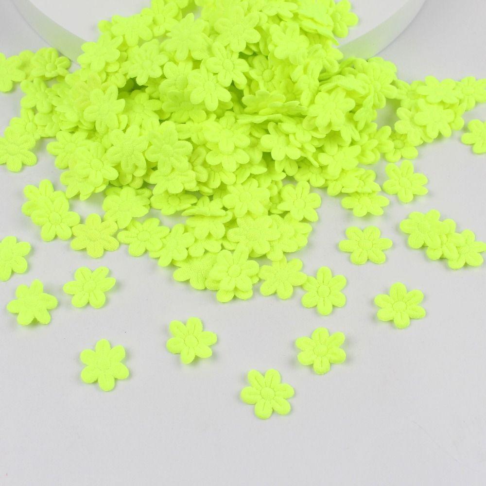 100 шт. 2 см наклейки для бижутерии из ткани пятилепестковые цветочные шпильки аксессуары