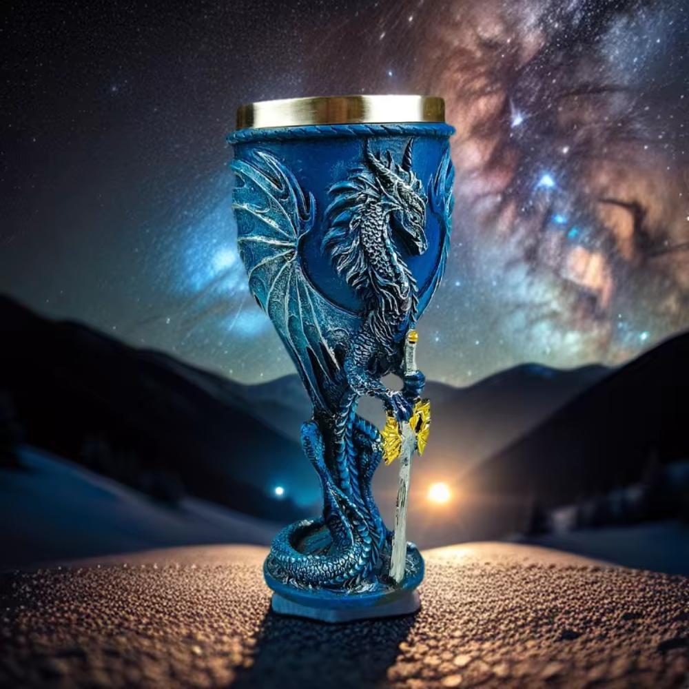 Nordic Dragon Goblet Stainless Steel Beer Mug Creative Viking Wine Cup Man